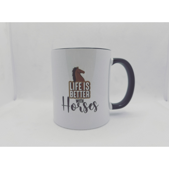 Life is better with Horses Tasse